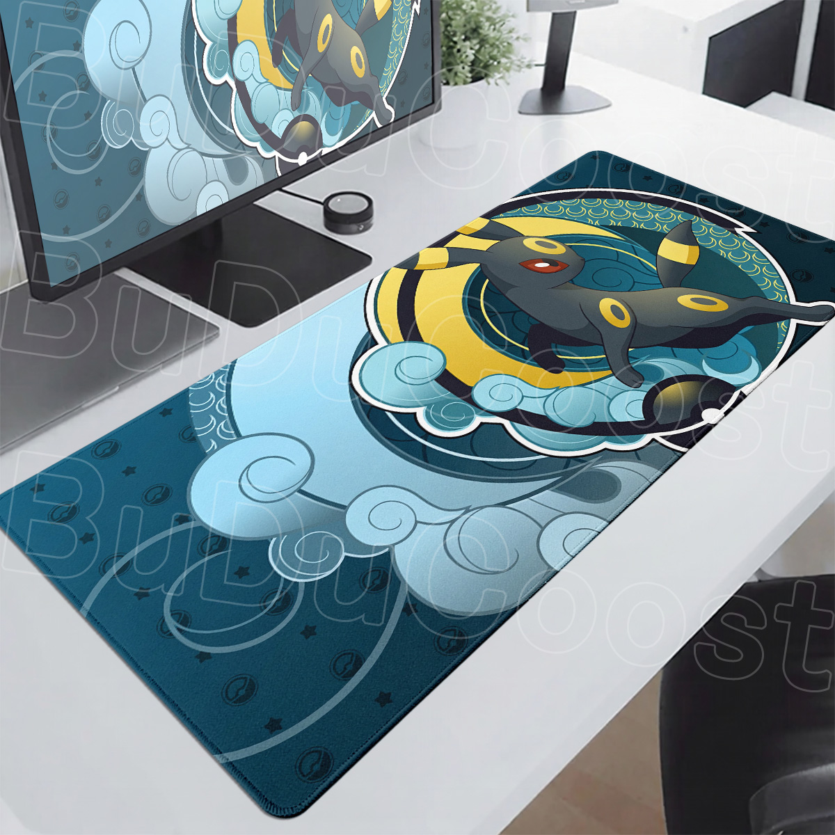 Laptop Cooling Pad - แผ่นรองเมาส์อะนิเมะน่ารัก แผ่นรองโต๊ะคอมพิวเตอร์ แผ่นรองโต๊ะยาว ลายโปเกมอน อัมเบรอน เก๋ๆ