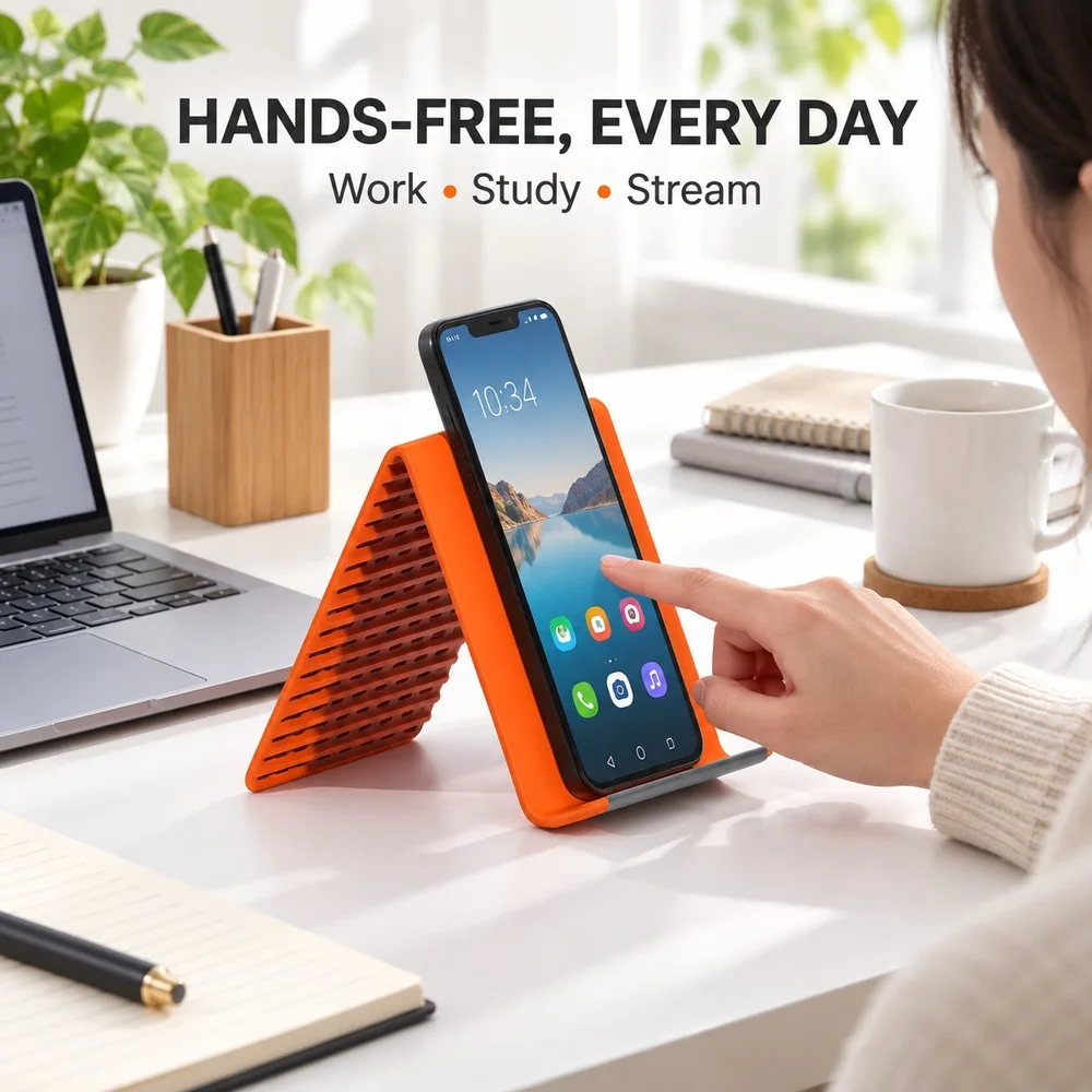 Laptop Stand - ขาตั้งอุปกรณ์ซิลิโคนแบบโค้งงอได้ สำหรับโทรศัพท์ แท็บเล็ต แล็ปท็อป พับแบนได้ ป้องกันการลื่นไถล