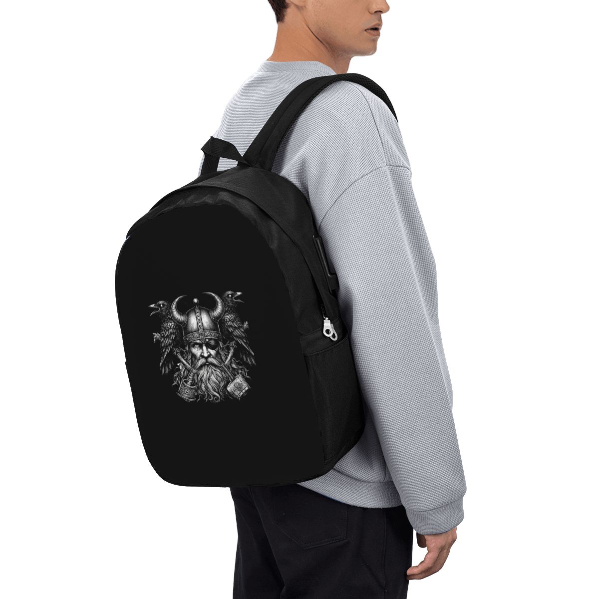 Laptop Bag - โอดิน ไวกิ้งส์ ตำนานไวกิ้ง ตำนานนอร์ส รูน กระเป๋าเป้สะพายหลัง