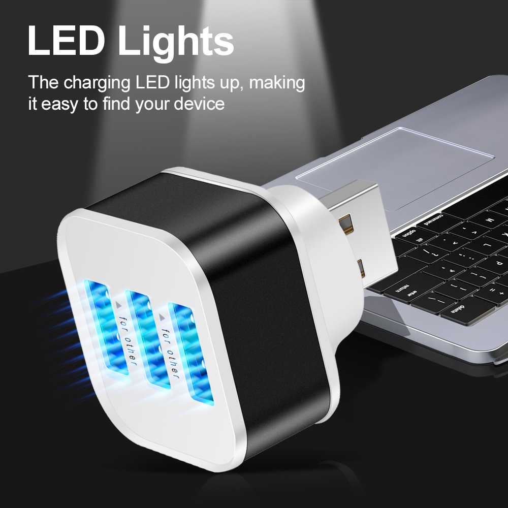 3 พอร์ต USB สล็อตอะแดปเตอร์ US - Laptop Charger บทวิจารณ์และราคา