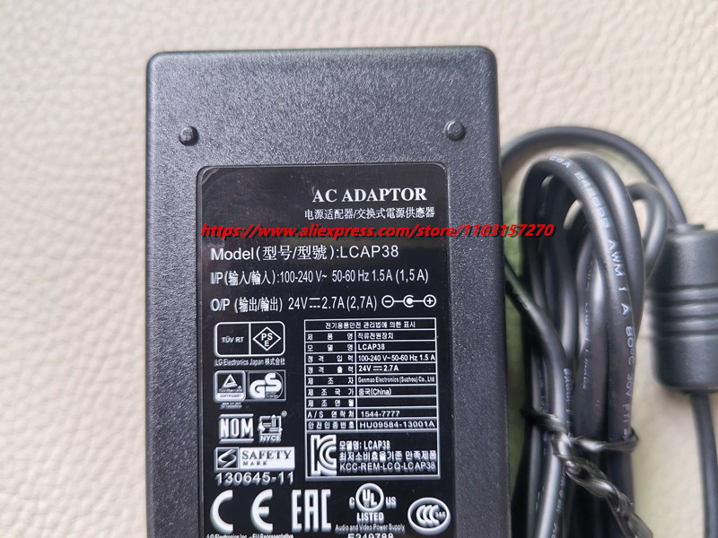 ต้นฉบับ 24V 2.7A 65W อะแดปเตอร - Laptop Charger บทวิจารณ์และราคา