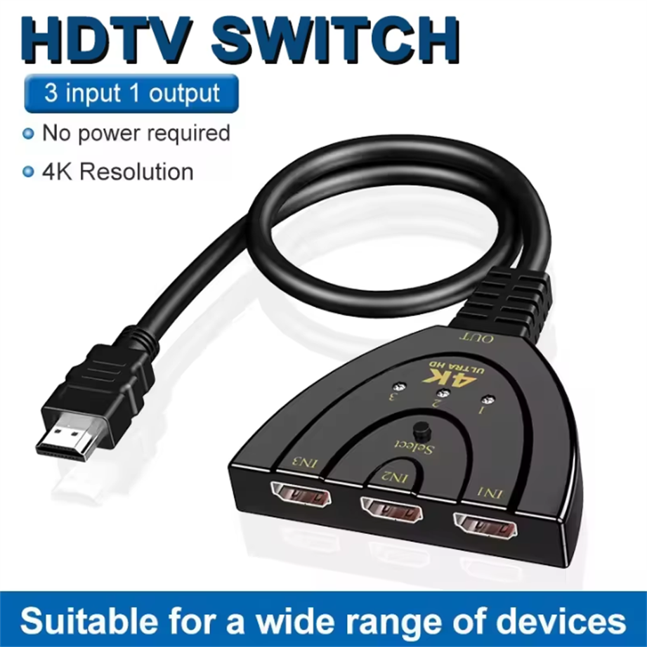 4K HDTV Splitter 3 ใน 1 ออก 3  - Hdmi Cable บทวิจารณ์และราคา