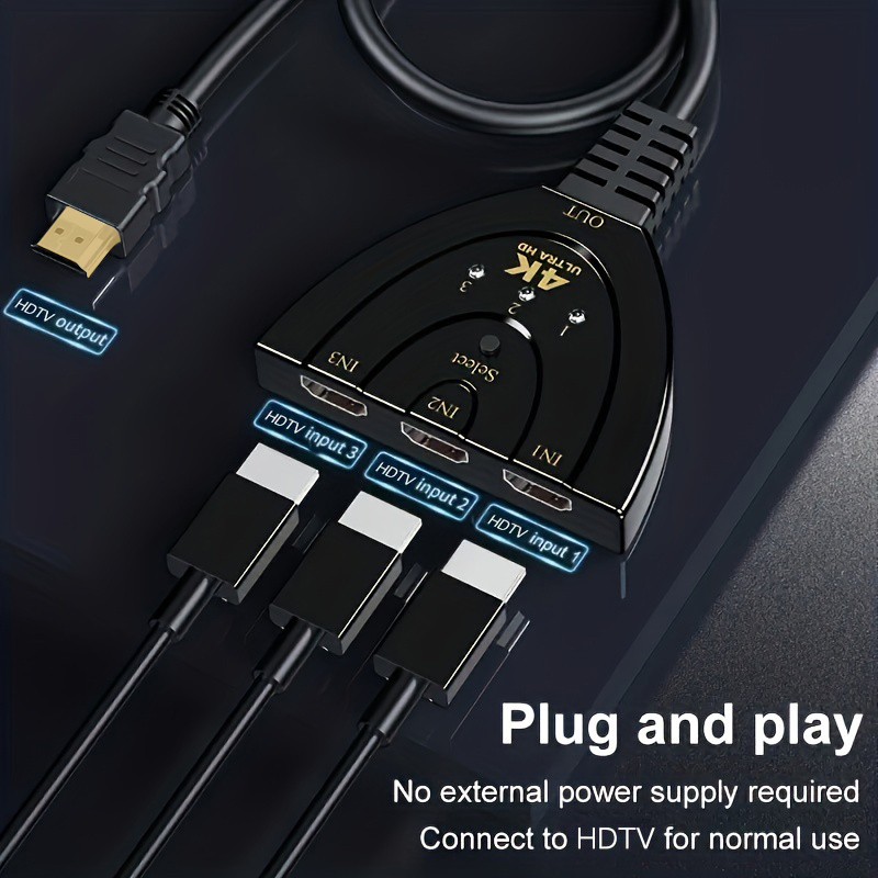 4K * 2K 3 พอร์ต HDTV เข้ากันได - Hdmi Cable บทวิจารณ์และราคา
